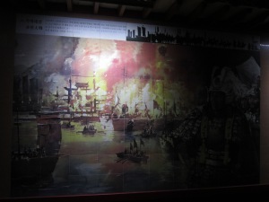 Re-visiting Three Kingdoms Mural Street in darkness, I spot the dramatic episode that inspired the 'Red Cliff Song'